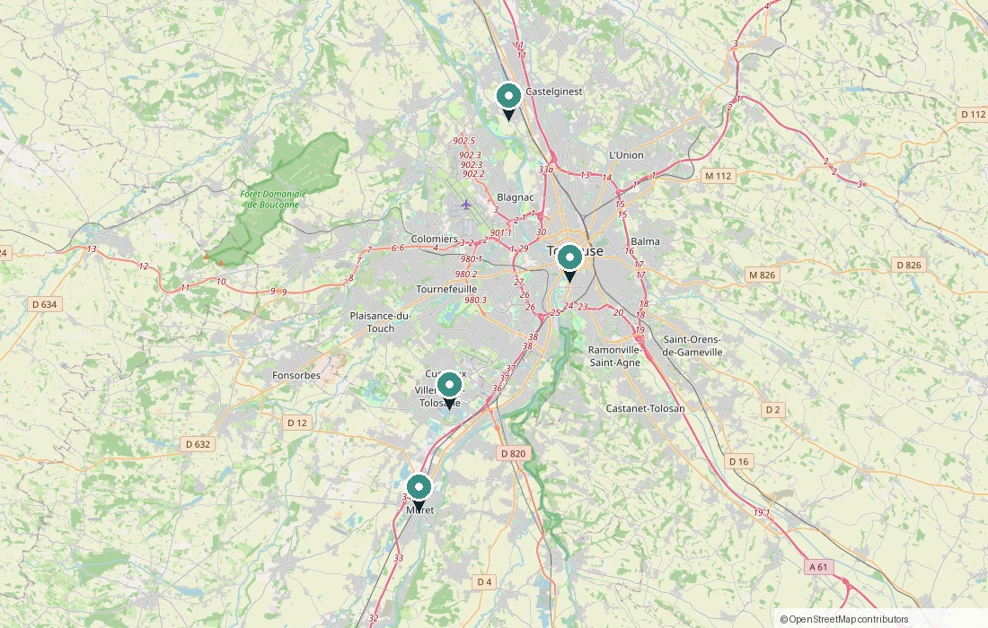 Carte de l'agglomération toulousaine